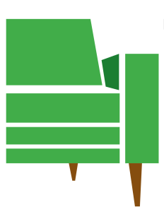 The Living Room logo couch only